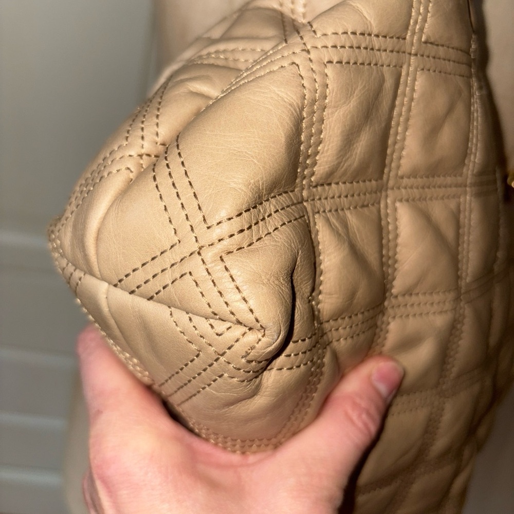 Tory Burch Fleming soft sand beige quilted leather bag handbag - Picture 4 of 7